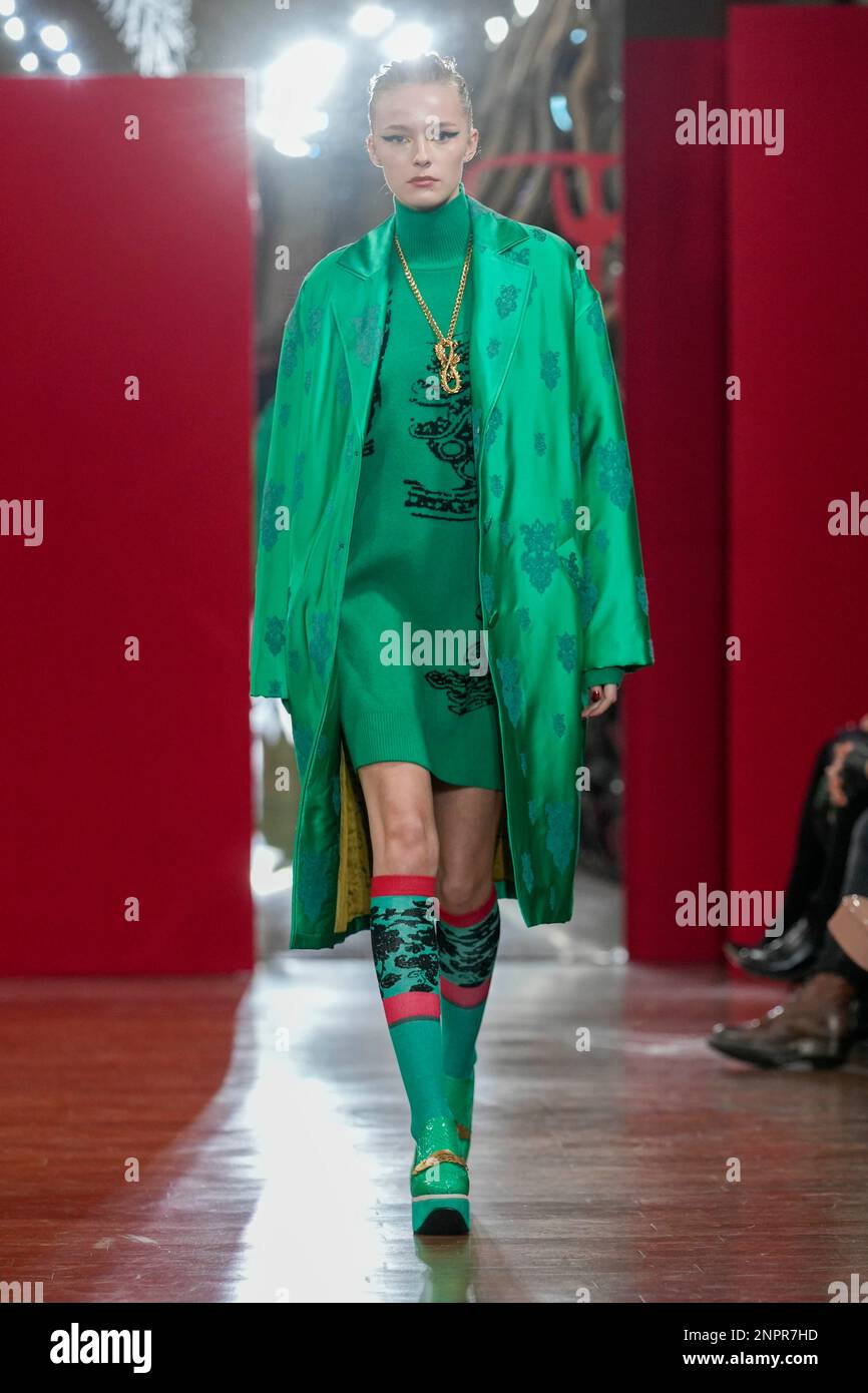 Milan, Italy. 26th Feb, 2023. Milan, Milan Fashion Week, fall winter