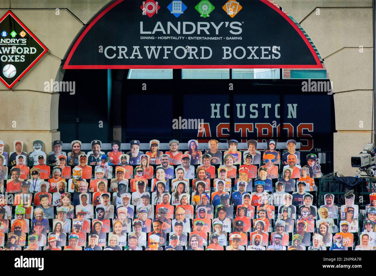 HOUSTON, TX JULY 25 Houston Astros fan cutouts are displayed in the