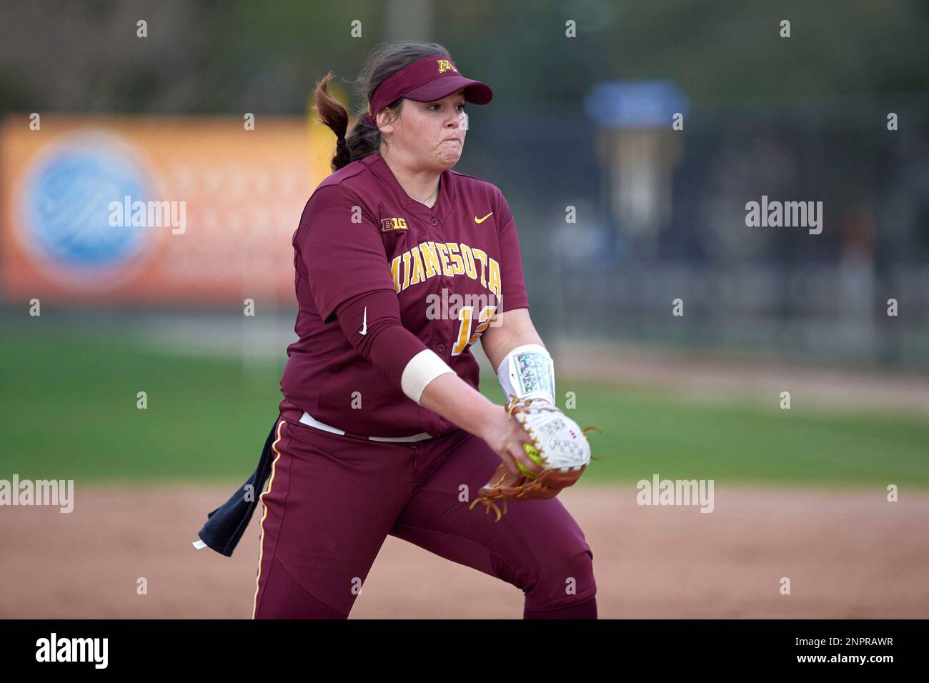 Minnesota Gophers pitcher Sydney Smith (12) during an NCCA Softball