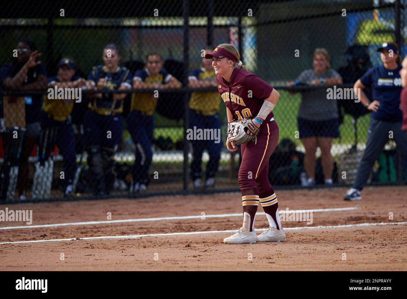 Minnesota Gophers third baseman Katelyn Kemmetmueller (10) during an