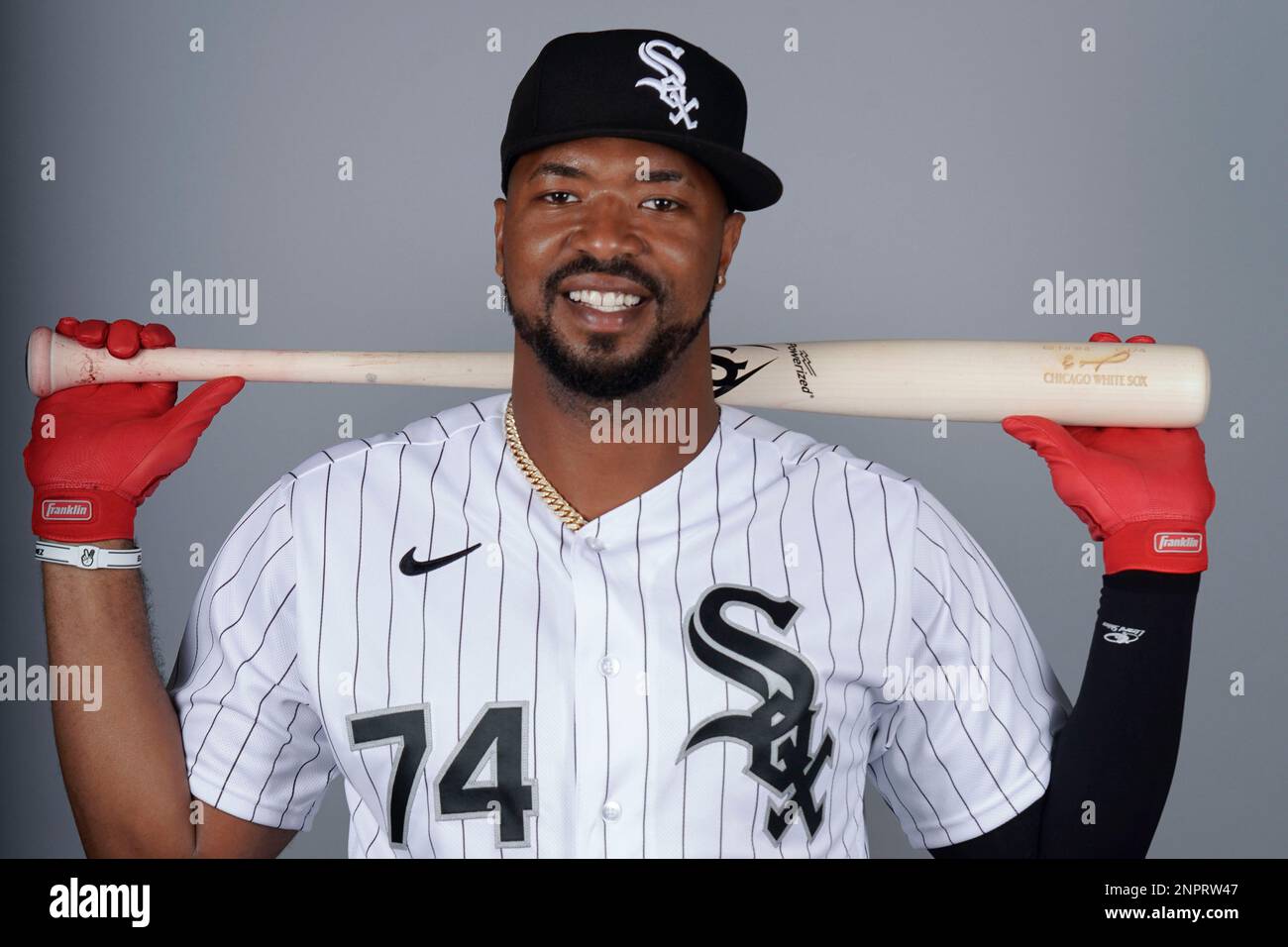 This is a 2023 photo of Eloy Jimenez of the Chicago White Sox