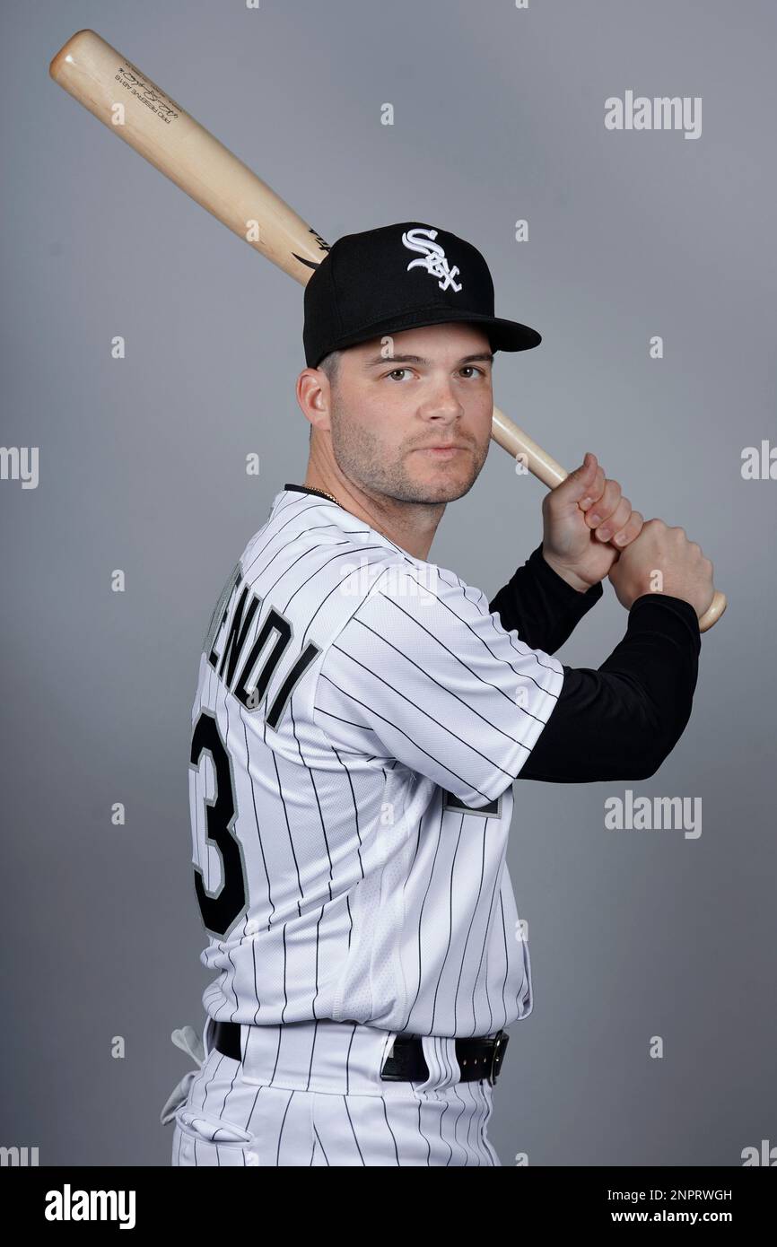 This is a 2023 photo of Andrew Benintendi of the Chicago White Sox baseball  team. This image reflects the Chicago White Sox active roster as of  Wednesday, Feb. 23, 2023, when this