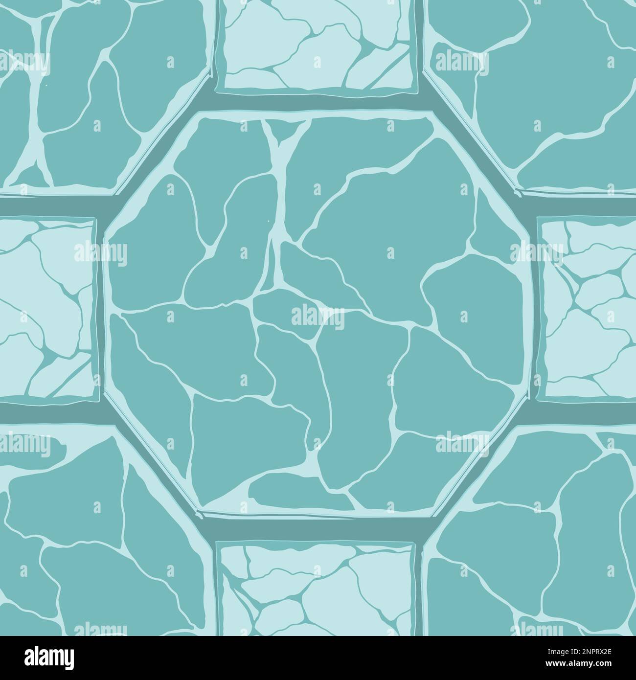 Cartoon game texture, ice surface seamless pattern. Game asset walls