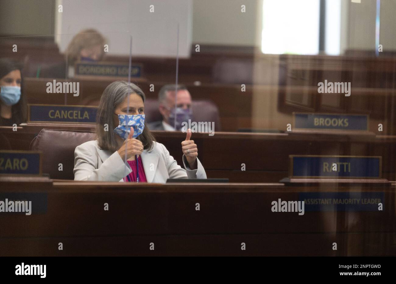 Julieta Ratti Assistant Majority Leader Julia Ratti gestures during the Special ...
