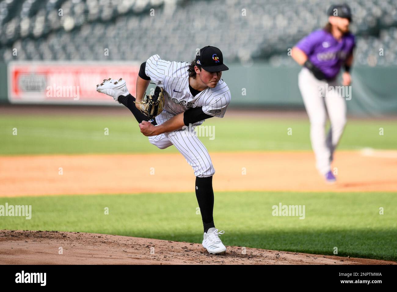 DENVER, CO - JULY 11: Colorado Rockies pitcher Ryan Rolison (80 ...