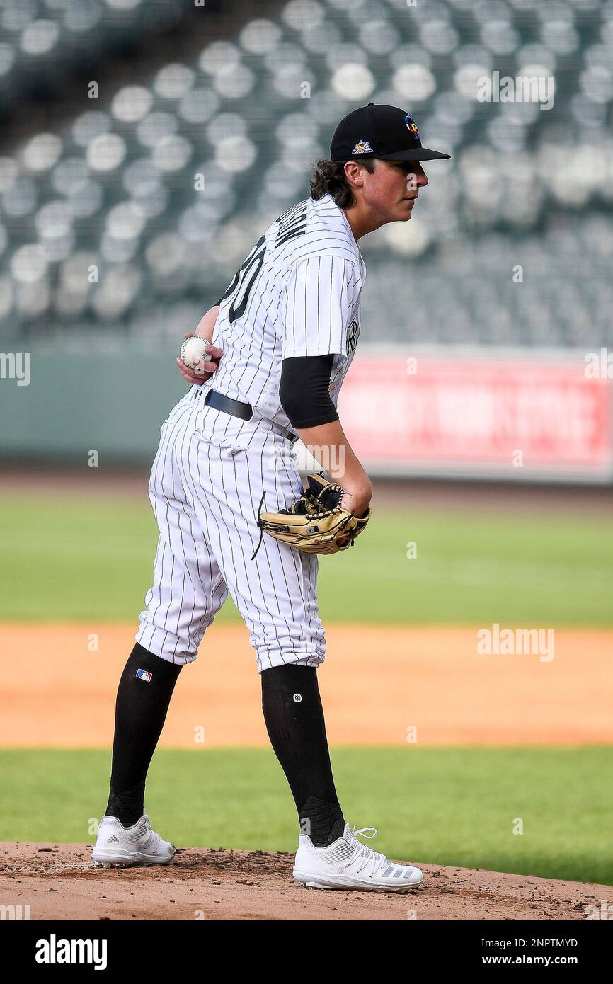 DENVER, CO - JULY 11: Colorado Rockies pitcher Ryan Rolison (80 ...