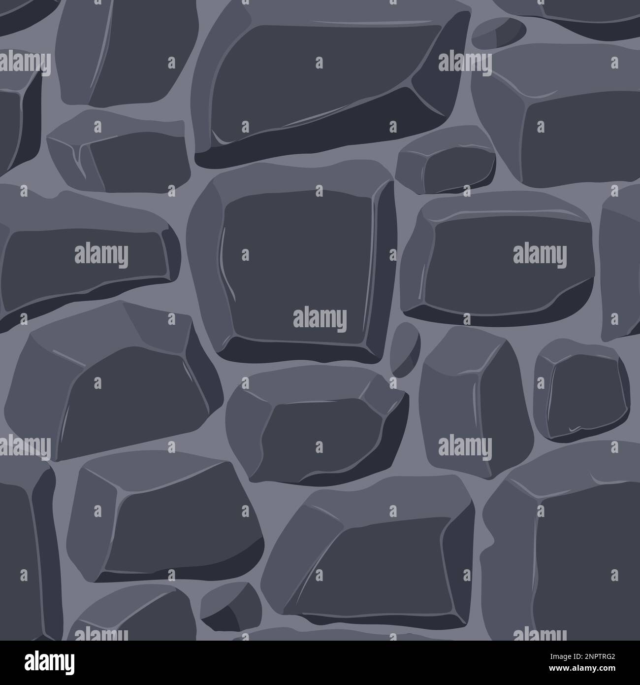 Ground Texture Vector Rocks Cartoon game texture, rocks, dirt and ground surface seamless pattern ...