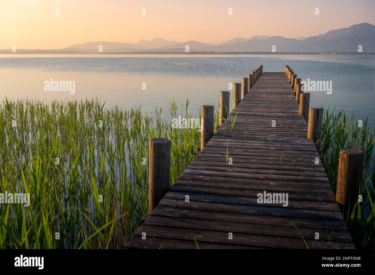 Lake Chiemsee in Bavaria, Germany Stock Photo