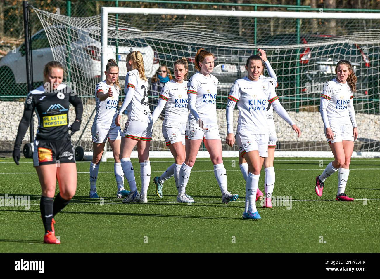 Oud Heverlee, Belgium. 26th Feb, 2023. Jill Janssens (7) of OHL scores