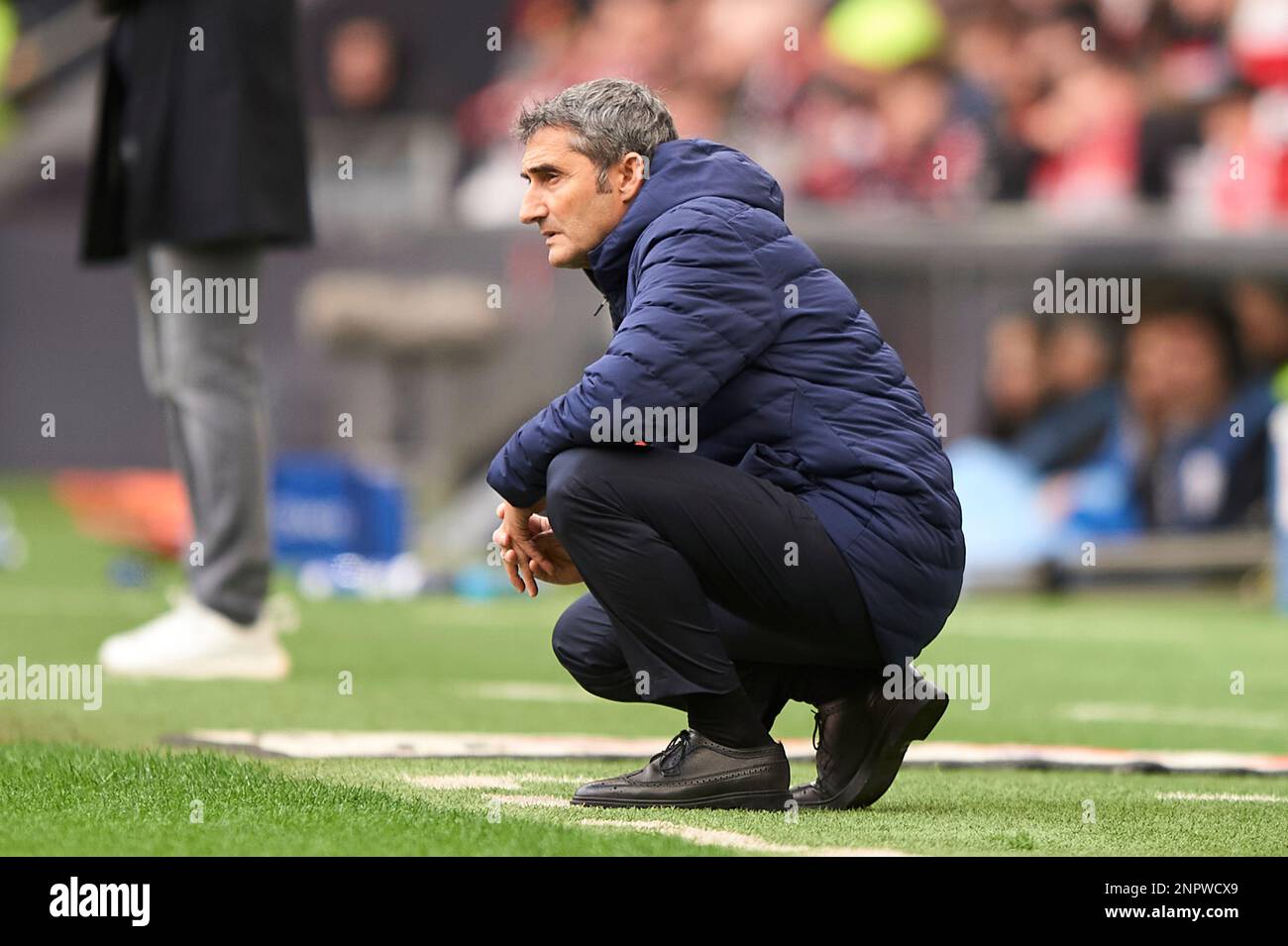 Athletic Club head coach Ernesto Valverde during the La Liga match between Athletic Club and Girona FC played at San Mames Stadium on February 26, 2023 in Bilbao, Spain. (Photo by Cesar Ortiz / PRESSIN) Stock Photo