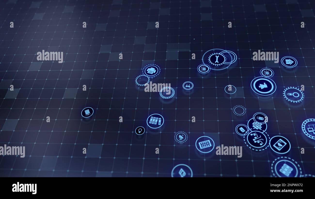 3D rendering the concept of cloud technologies and server data ...