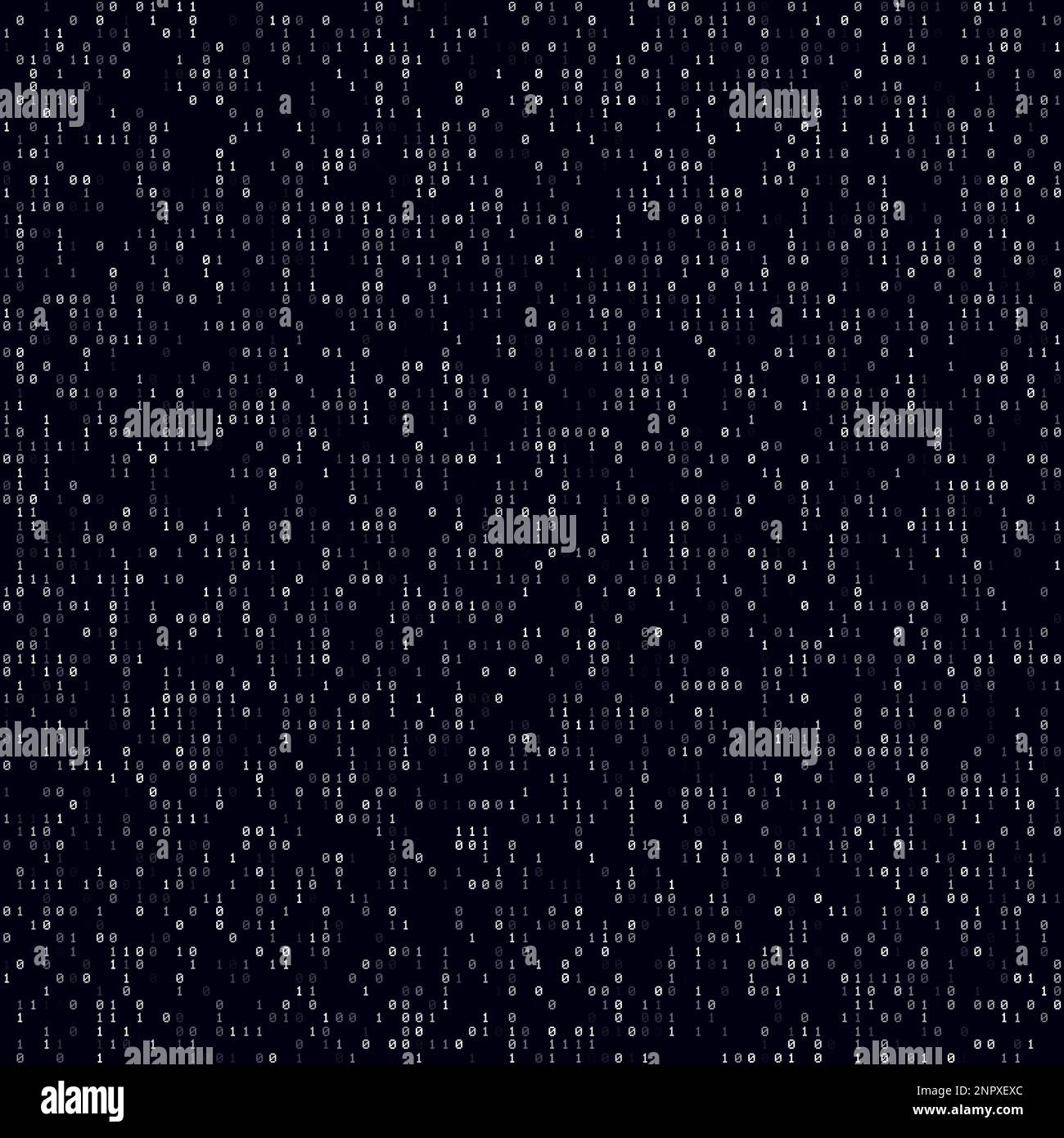 Digital cover. White sparse binary background. Big sized seamless ...