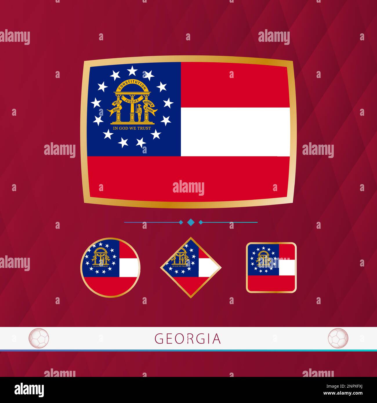 Georgia state flags Stock Vector Images - Alamy