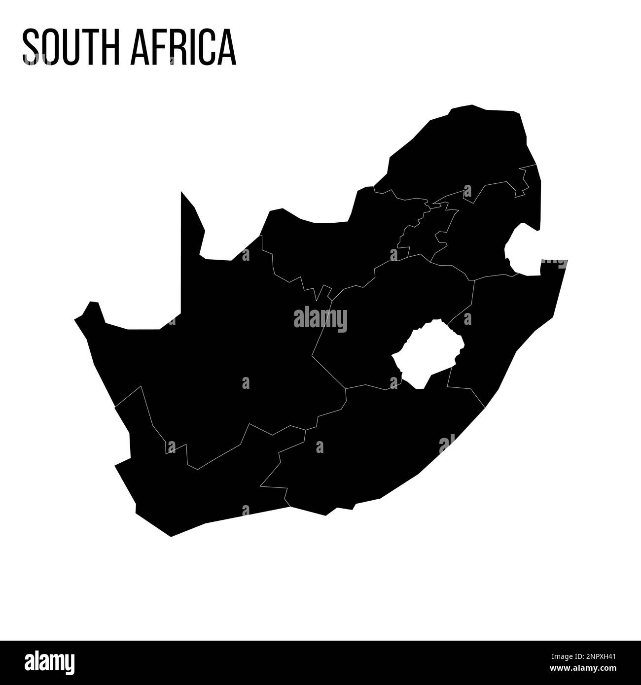 South Africa political map of administrative divisions - provinces