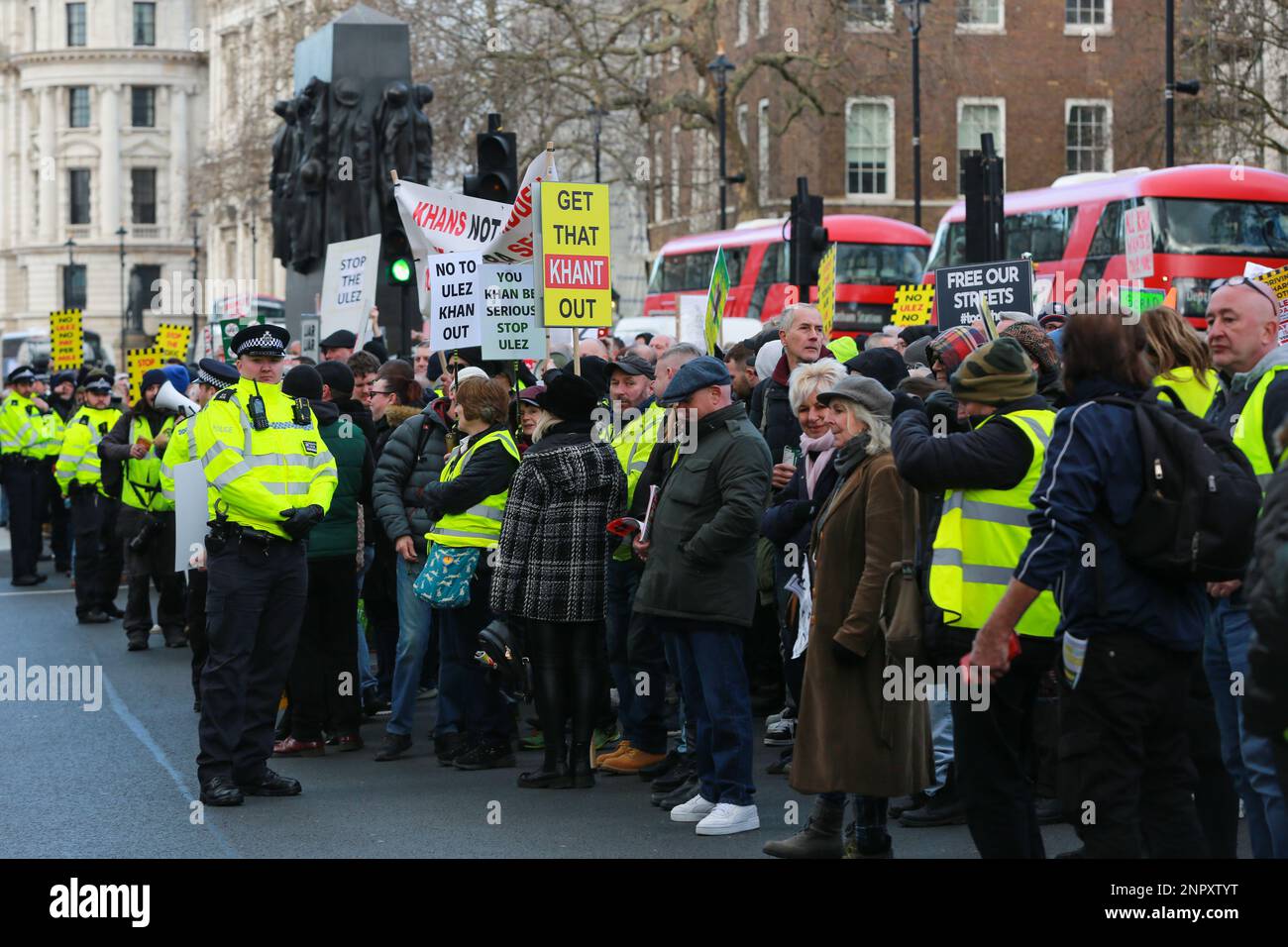 London, UK. 25 Feb 2023. Anti-ULEZ Protest. Londoners Protest In ...