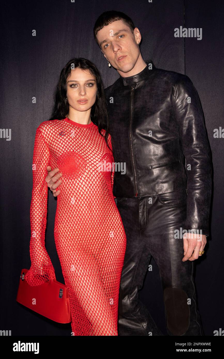 Milan, Italien. 25th Feb, 2023. Alice Pagani and Dustin attends