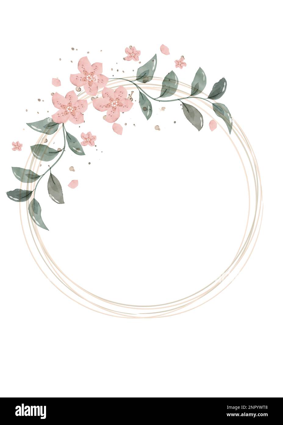 Real flower border frame Stock Vector Images - Alamy