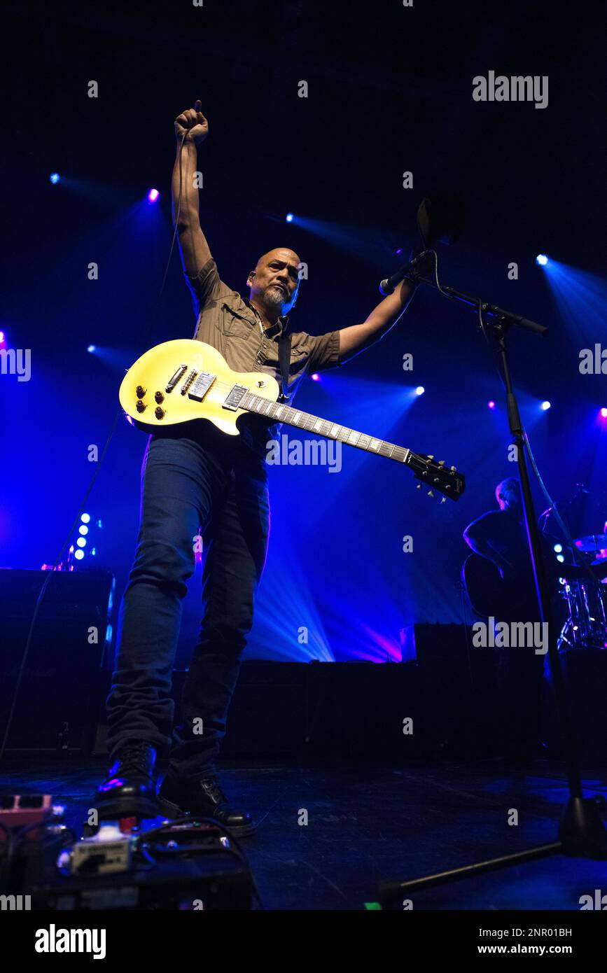 Pixies, alternative rock band from Boston, USA, performing live at the Columbiahalle in Berlin, Germany, and promoting its new album Doggerel Stock Photo