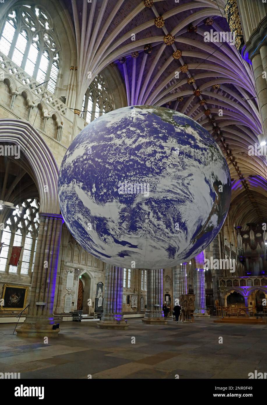Gaia Globe Installation - Exeter Cathedral Stock Photo