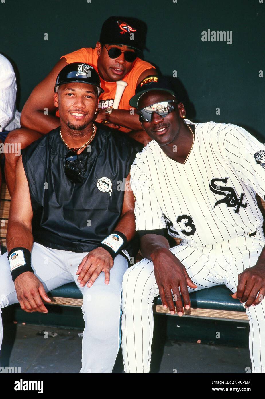 Chicago White Sox Michael Jordan during a spring training game against the  Florida Marlins. (Tom DiPace via AP Images Stock Photo - Alamy