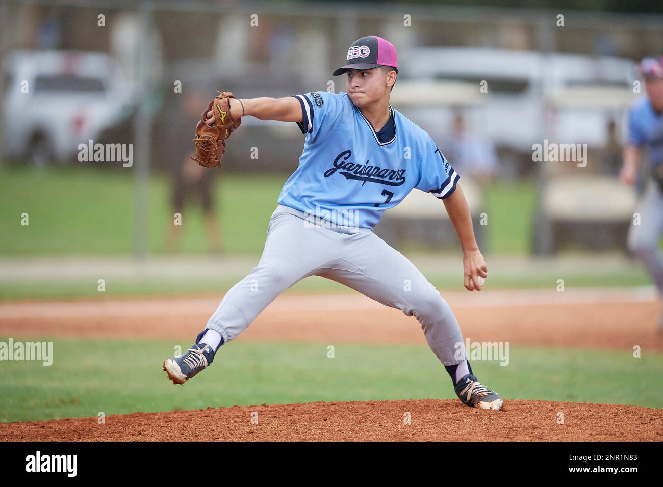 Connor Skertich (7) during the WWBA World Championship at the Roger Dean Complex on October 12, 2019 in Jupiter, Florida