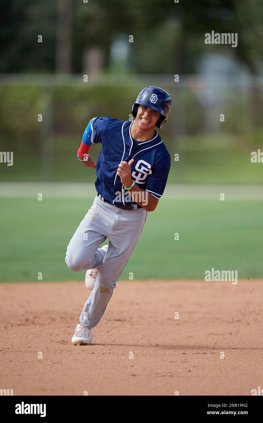 Jose Izarra (8) during the WWBA World Championship at the Roger Dean Complex on October 10, 2019