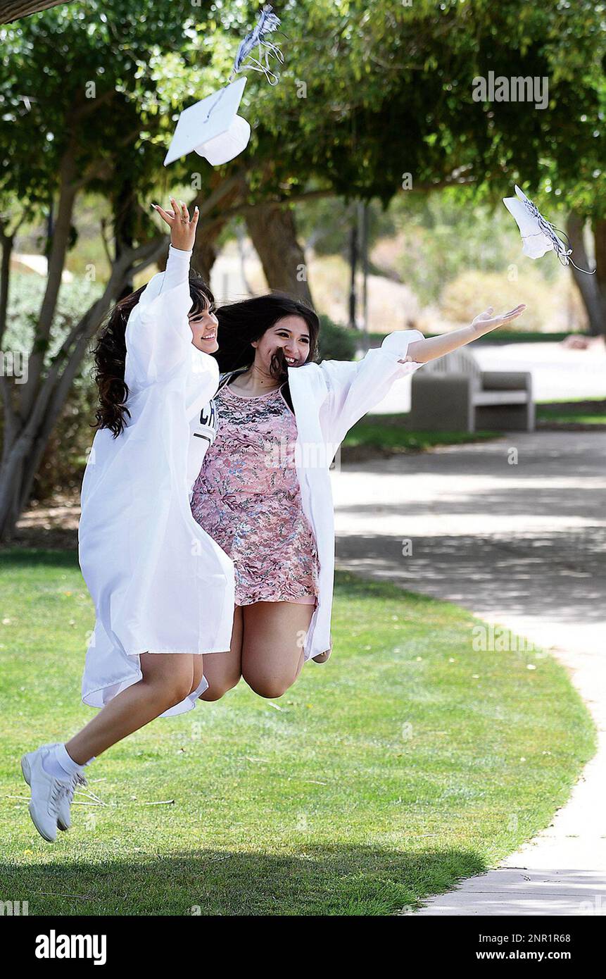 Alma Gomez, left, and Stephanie Campos, seniors at Yuma High School