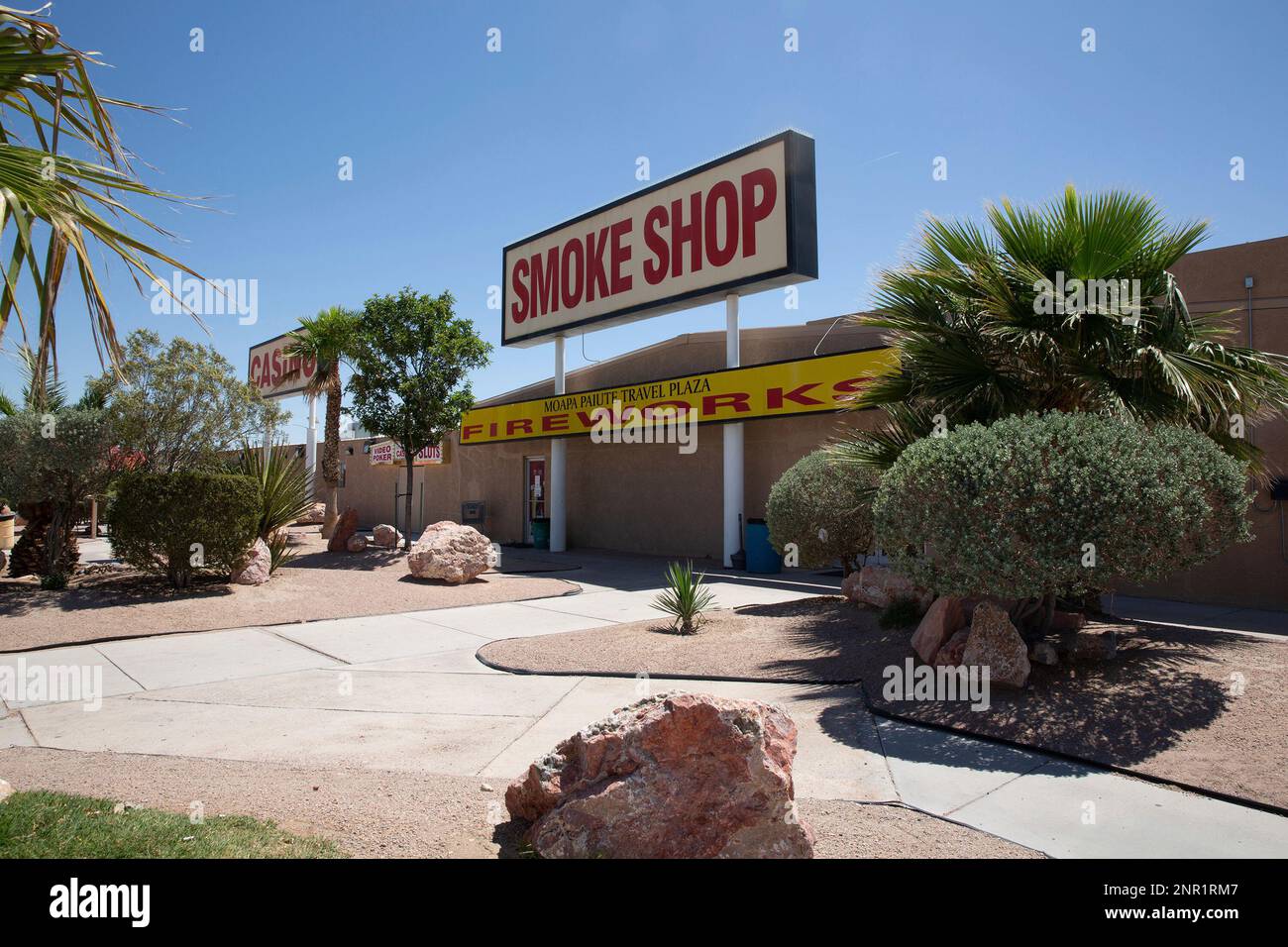 This May 13, 2020 photo shows the Moapa Paiute Travel Plaza located 55