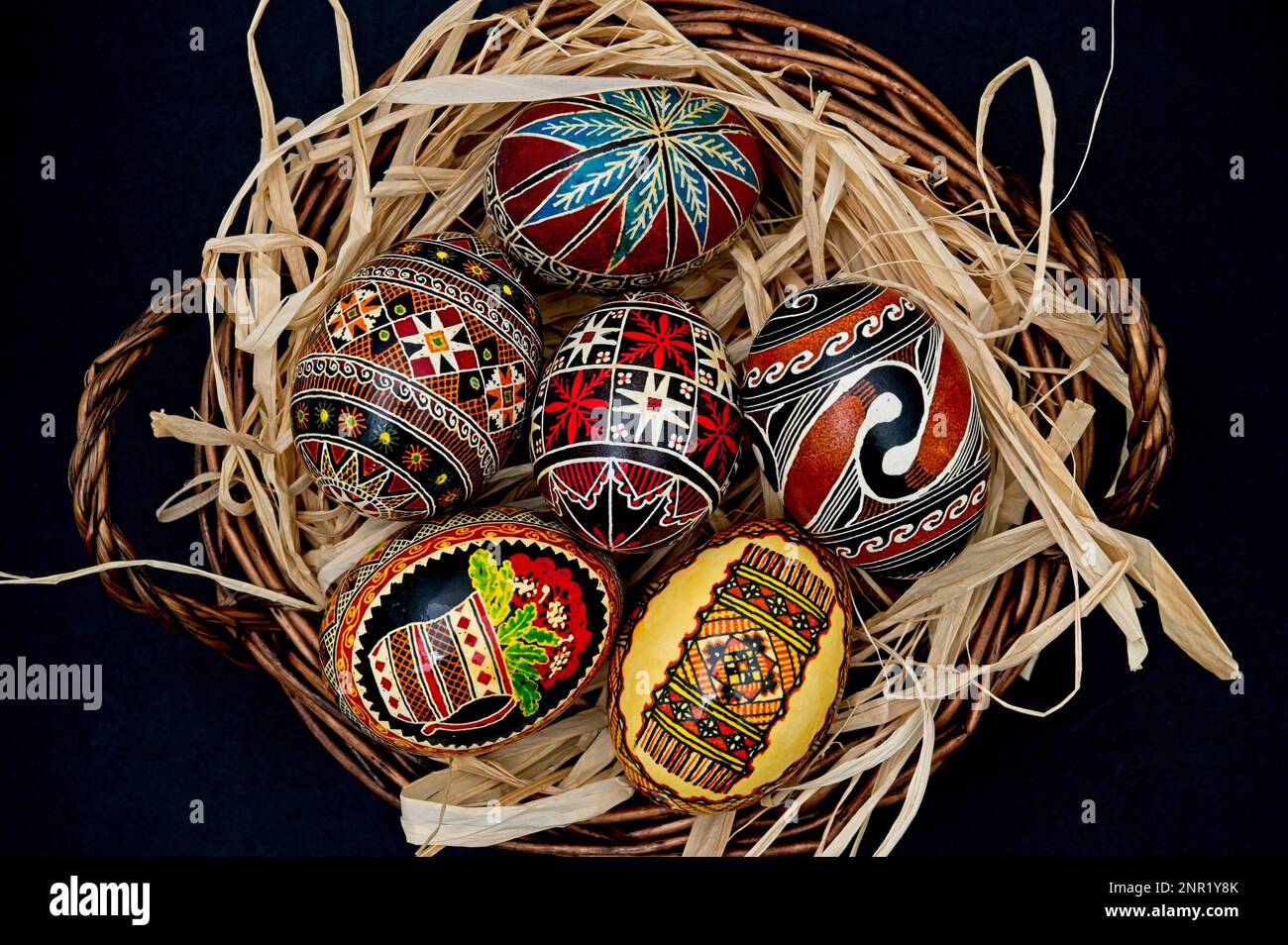 Pysanka, Pysanky Ukrainian Easter eggs Trypillian Stock Photo