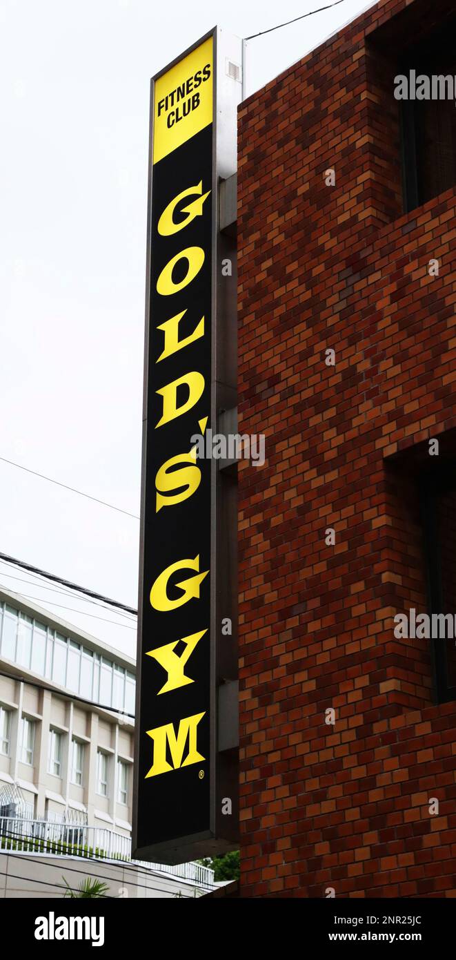 A photo shows fitness club "Gold's Gym" in Chiyoda Ward, Tokyo on May 5