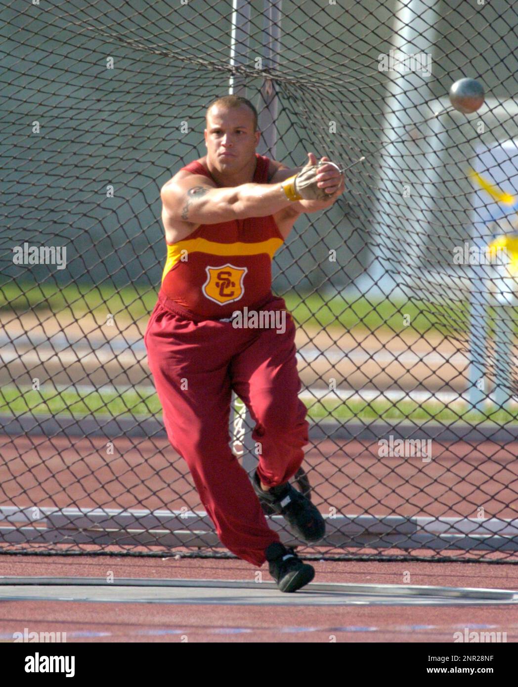 Michael Murray of the University of Southern California finished second in the men's hammer at
