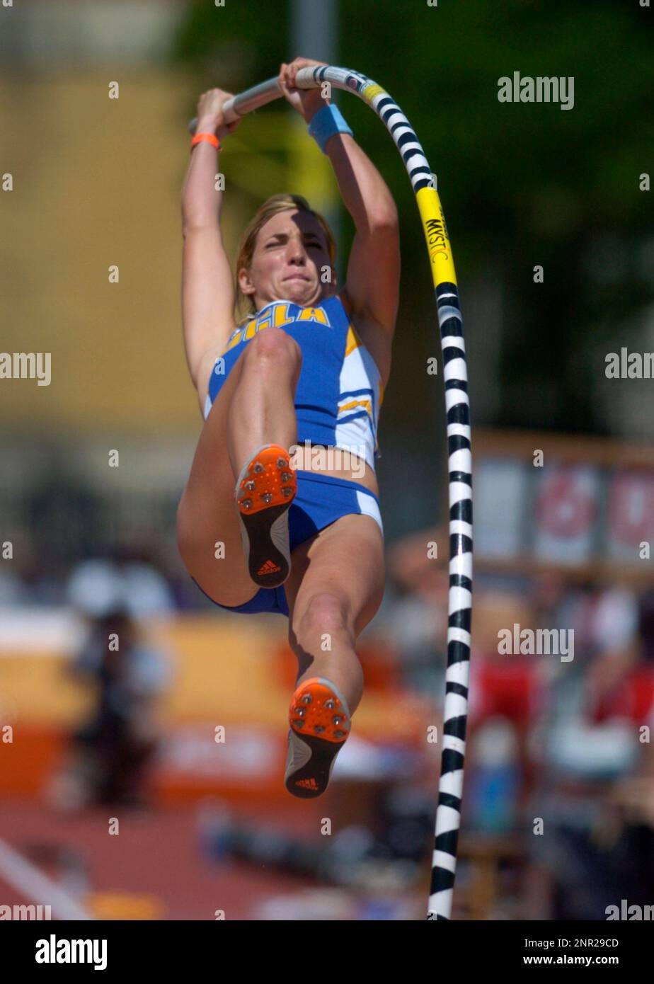 UCLA sophomore Chelsea Johnson of UCLA won the women's pole vault in a