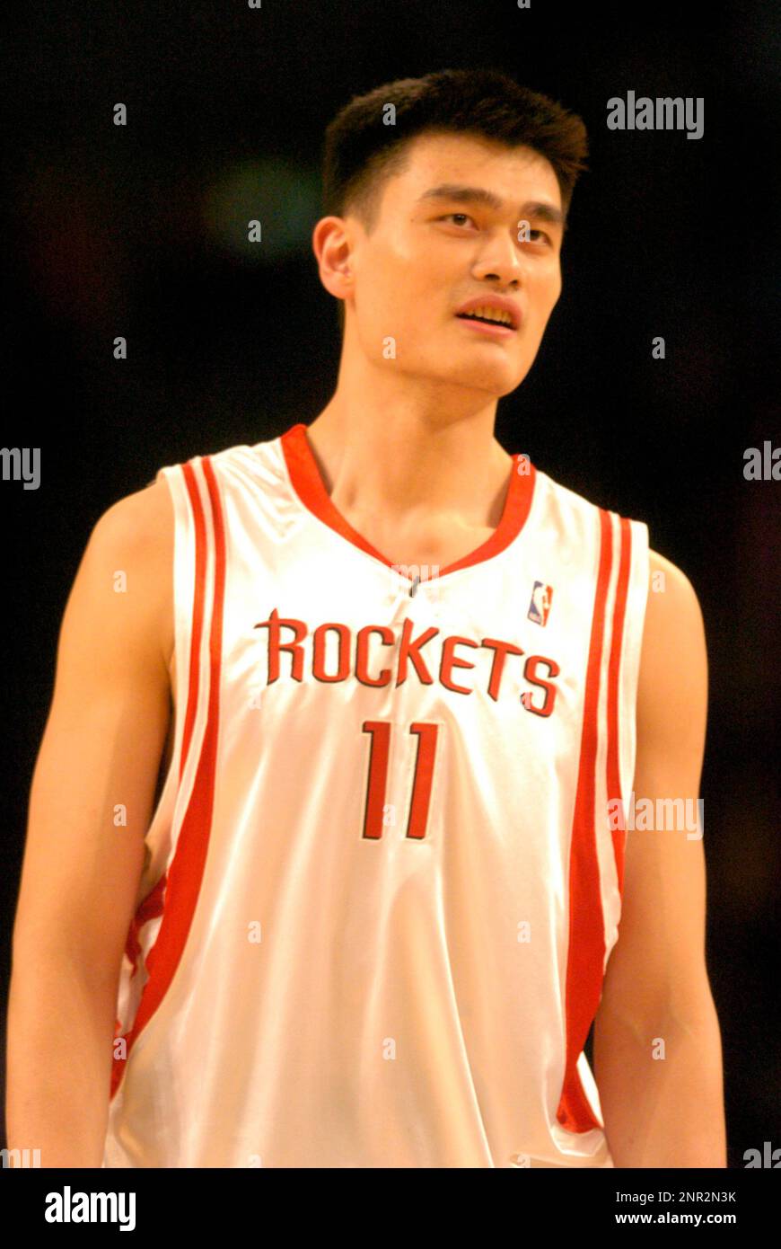 Yao Ming of the Houston Rockets during the NBA All-Star Game Rookie ...