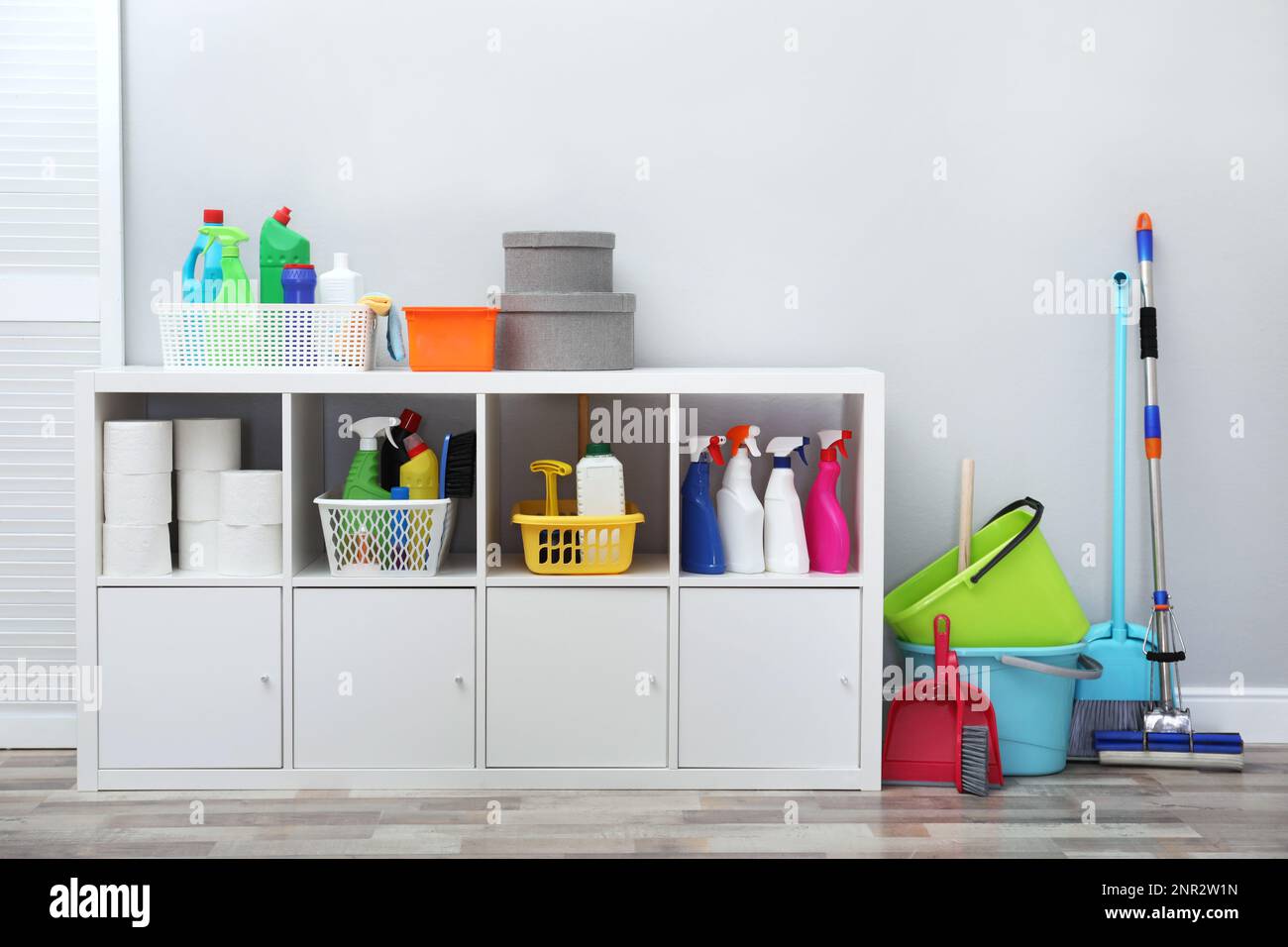 Storage Room for Cleaning Equipment Stock Photo - Alamy