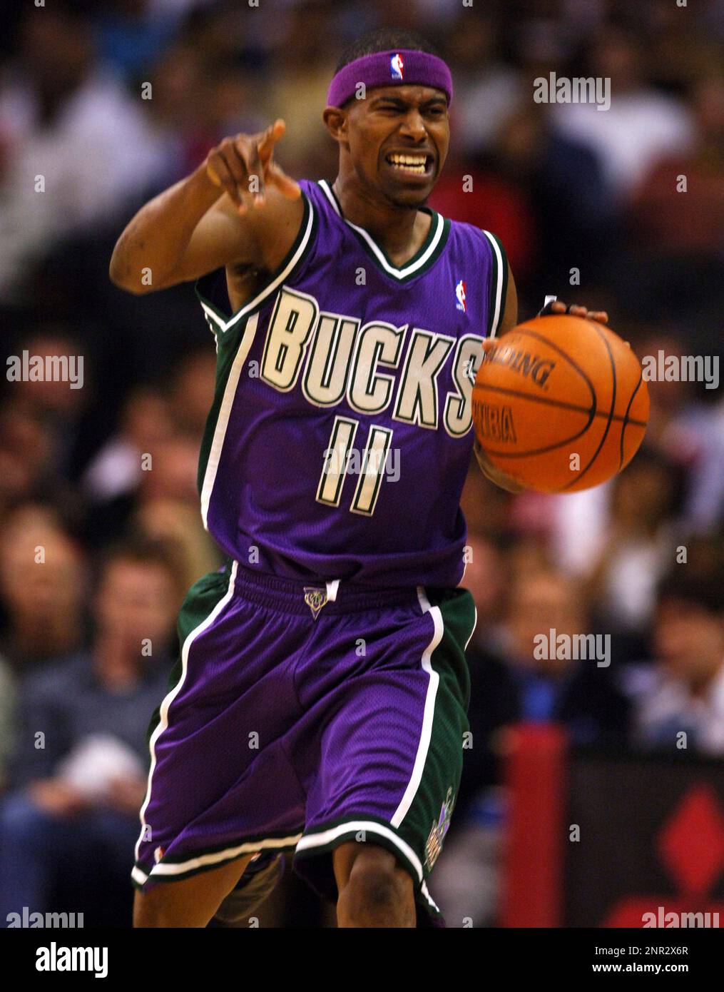 T.J. Ford of the Milwaukee Bucks #11 during 109-85 loss to the Los  