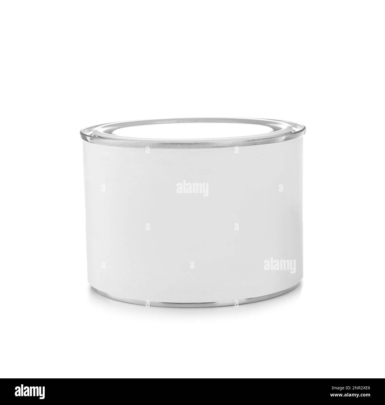 Blank can of paint isolated on white Stock Photo - Alamy
