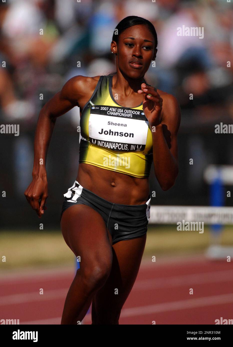 Sheena Johnson aka Sheena Tosta wins women's 400meter hurdles heat in