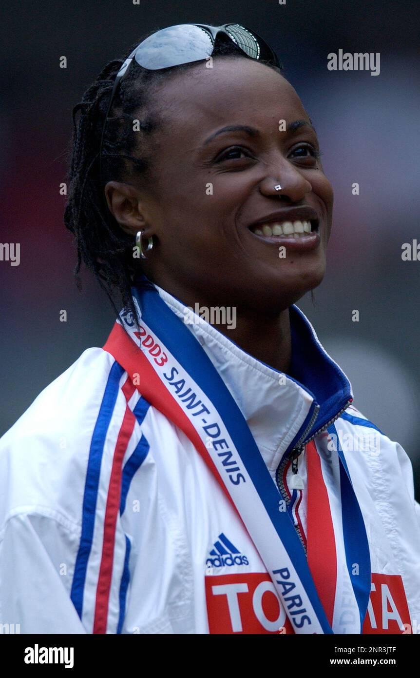 Eunice Barber of France, women’s long jump winner in the IAAF World