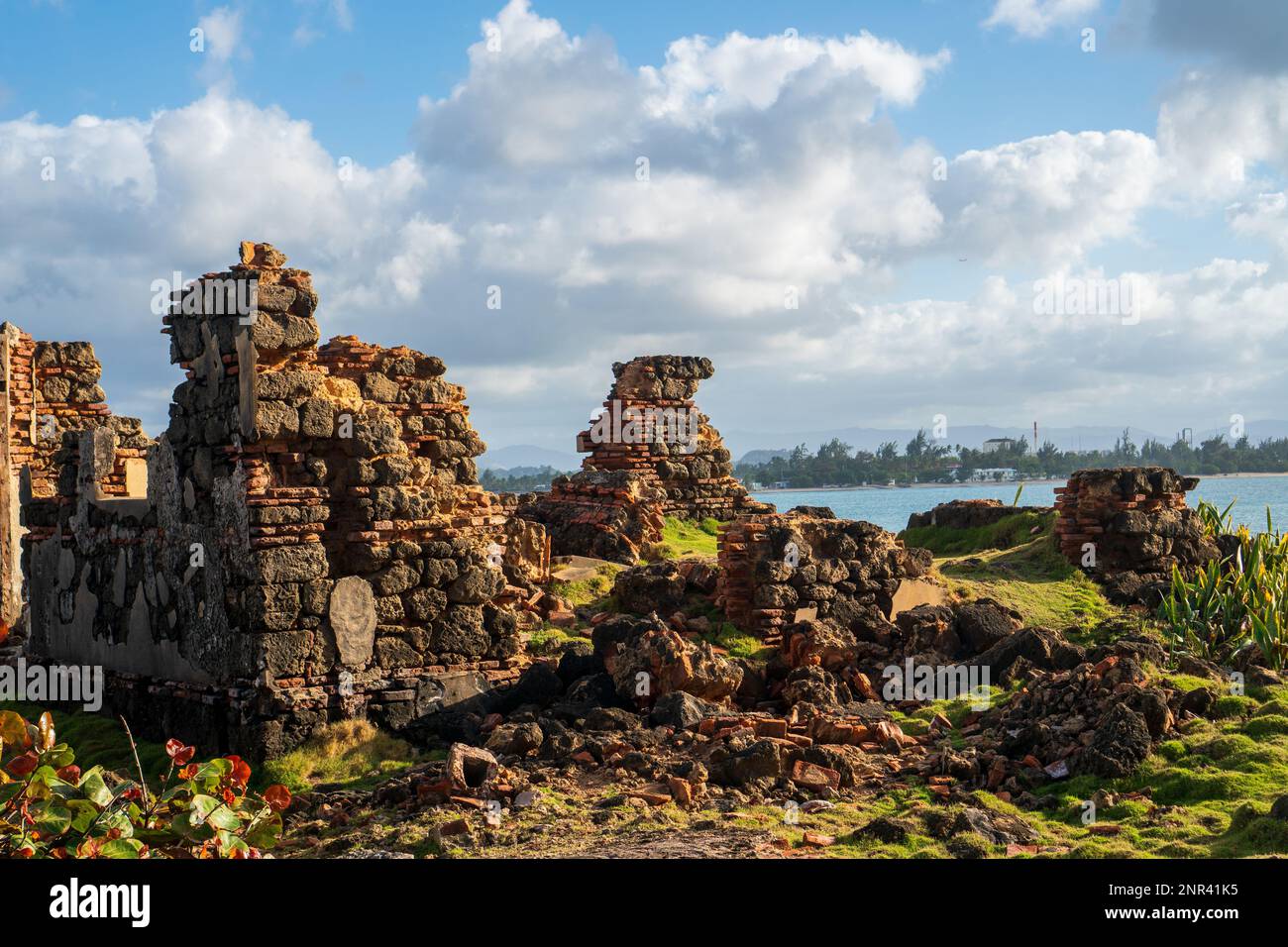 Ruins of Lazaretto isla de cabra San Juan Puerto Rico Stock Photo