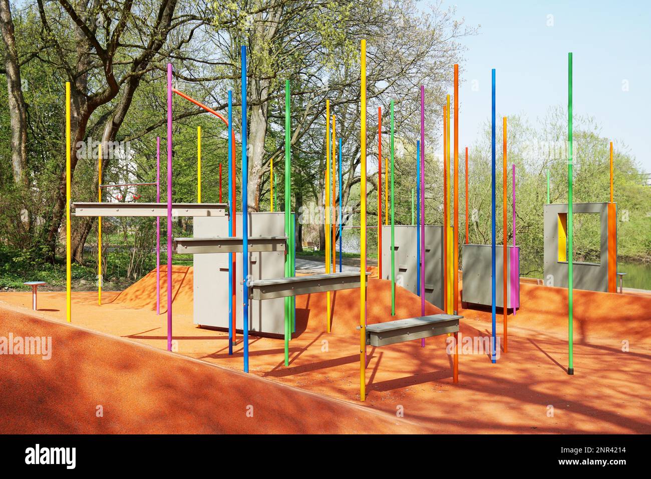 parkour obstacle course public outdoor training ground in Hannover
