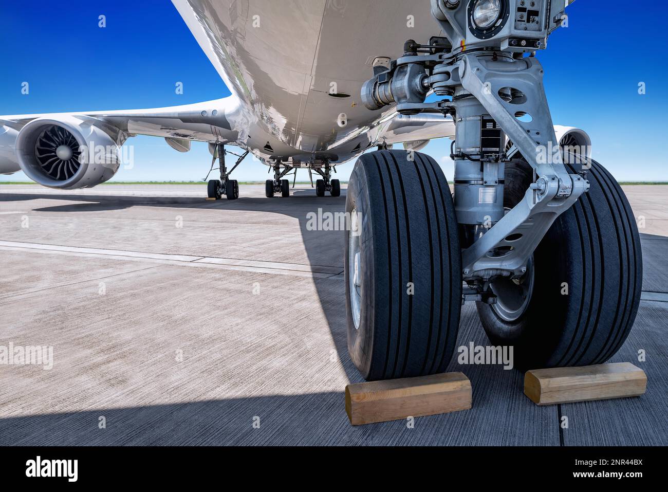 landing gear of an airplane Stock Photo Alamy