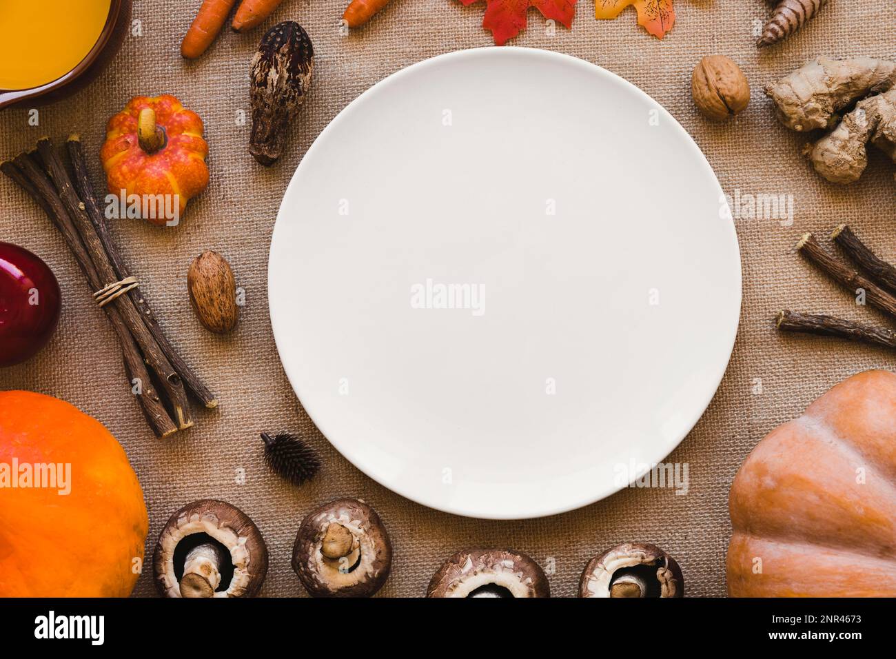 assorted vegetables sticks around plate. Beautiful photo Stock Photo