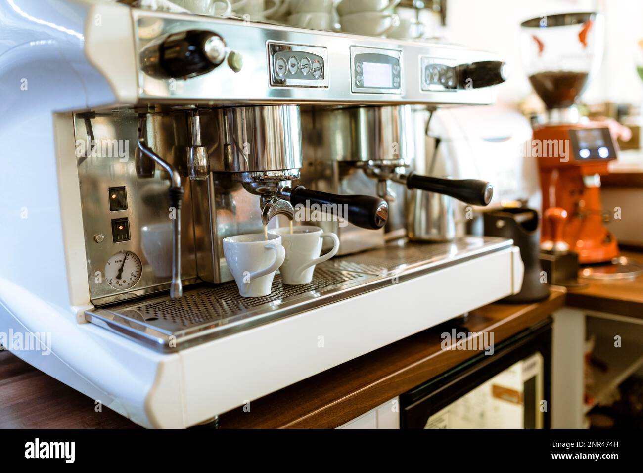 bar still life with coffee machine. High resolution photo Stock Photo ...