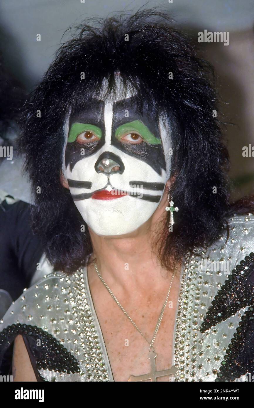 MIAMI, FL - 1999: Kiss drummer Peter Criss listens to