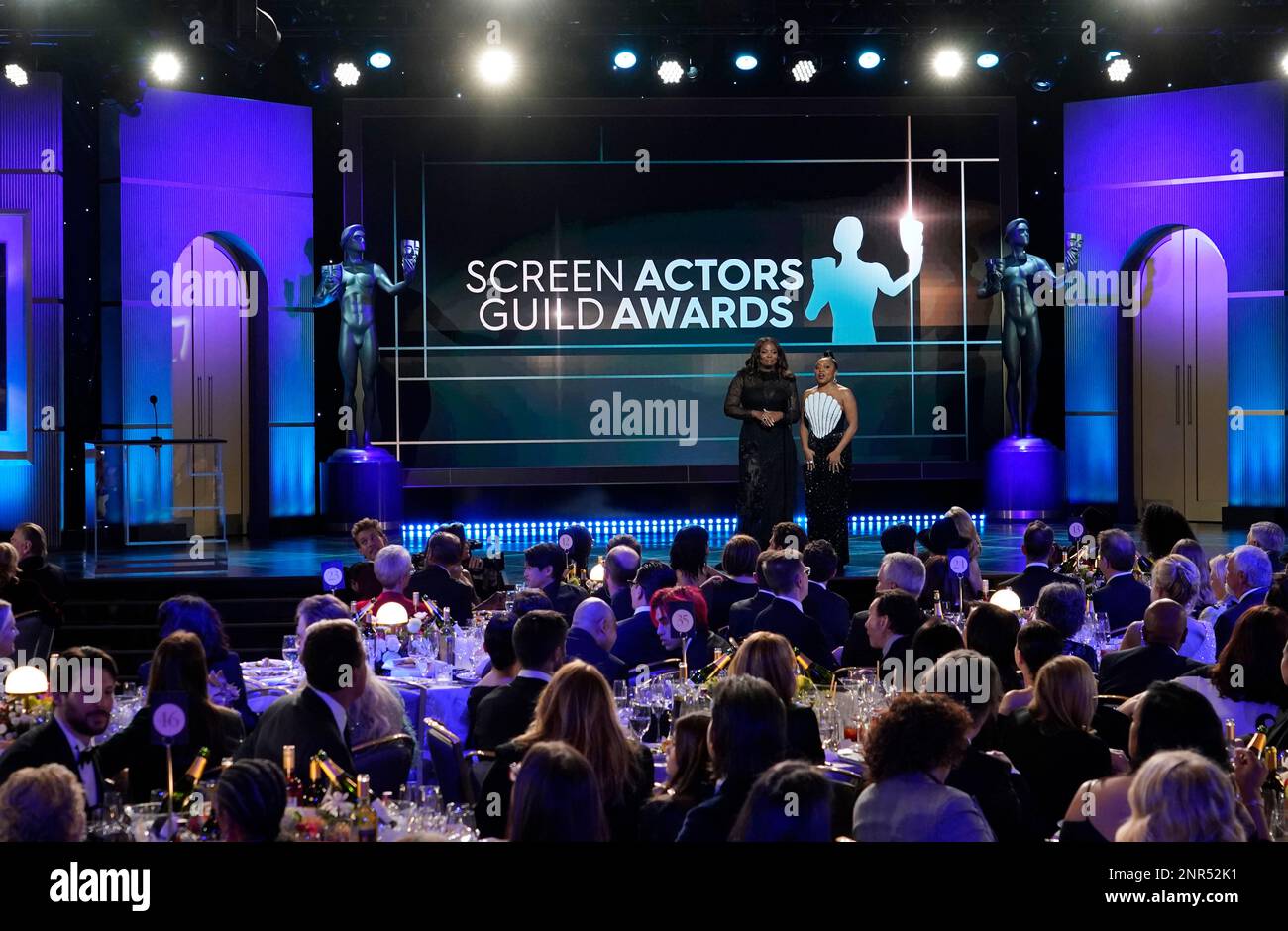 Janelle James, left, and Quinta Brunson speak at the 29th annual Screen