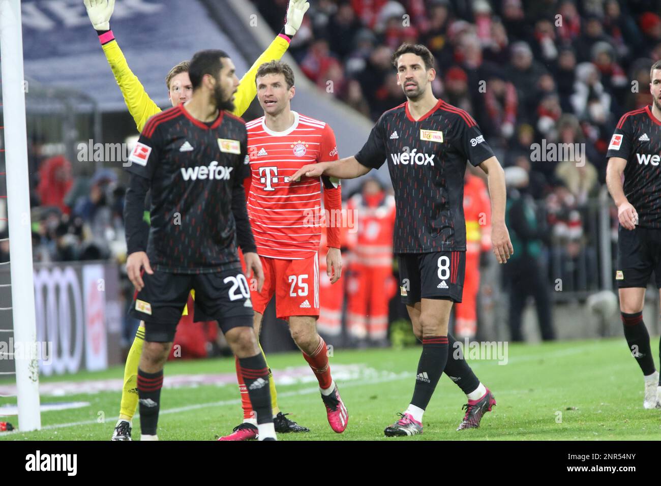 MUNICH, Germany. , . during the Bundesliga Football match between Fc Bayern  Muenchen and Fc Union Berlin at the Allianz Arena in Munich on 26 February,  2023, Germany. DFL, Fussball, 3:0 (Photo