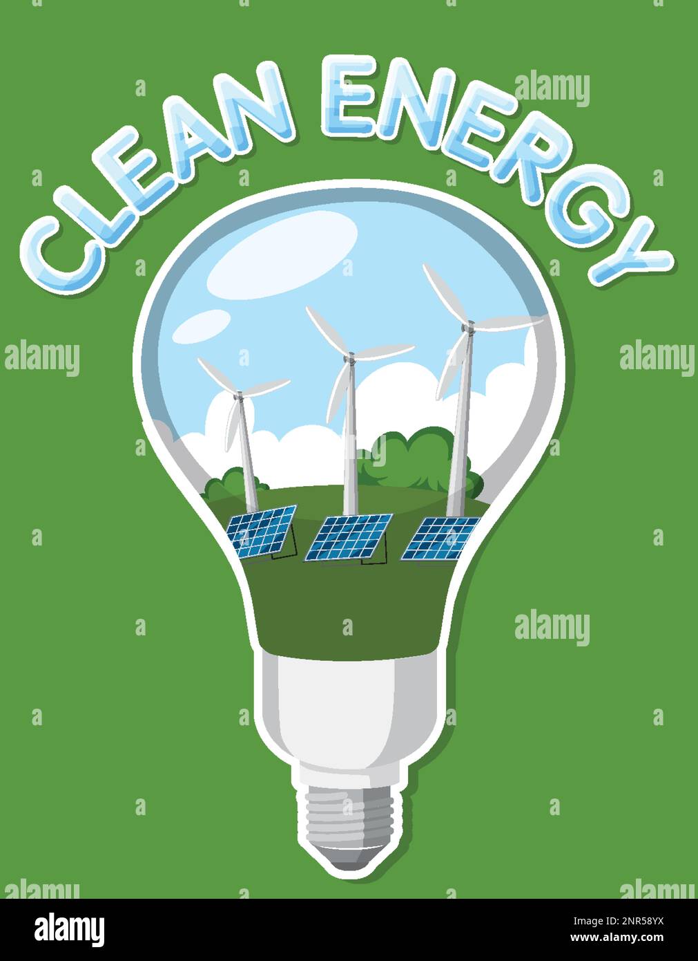 Alternative clean energy vector concept illustration Stock Vector Image ...