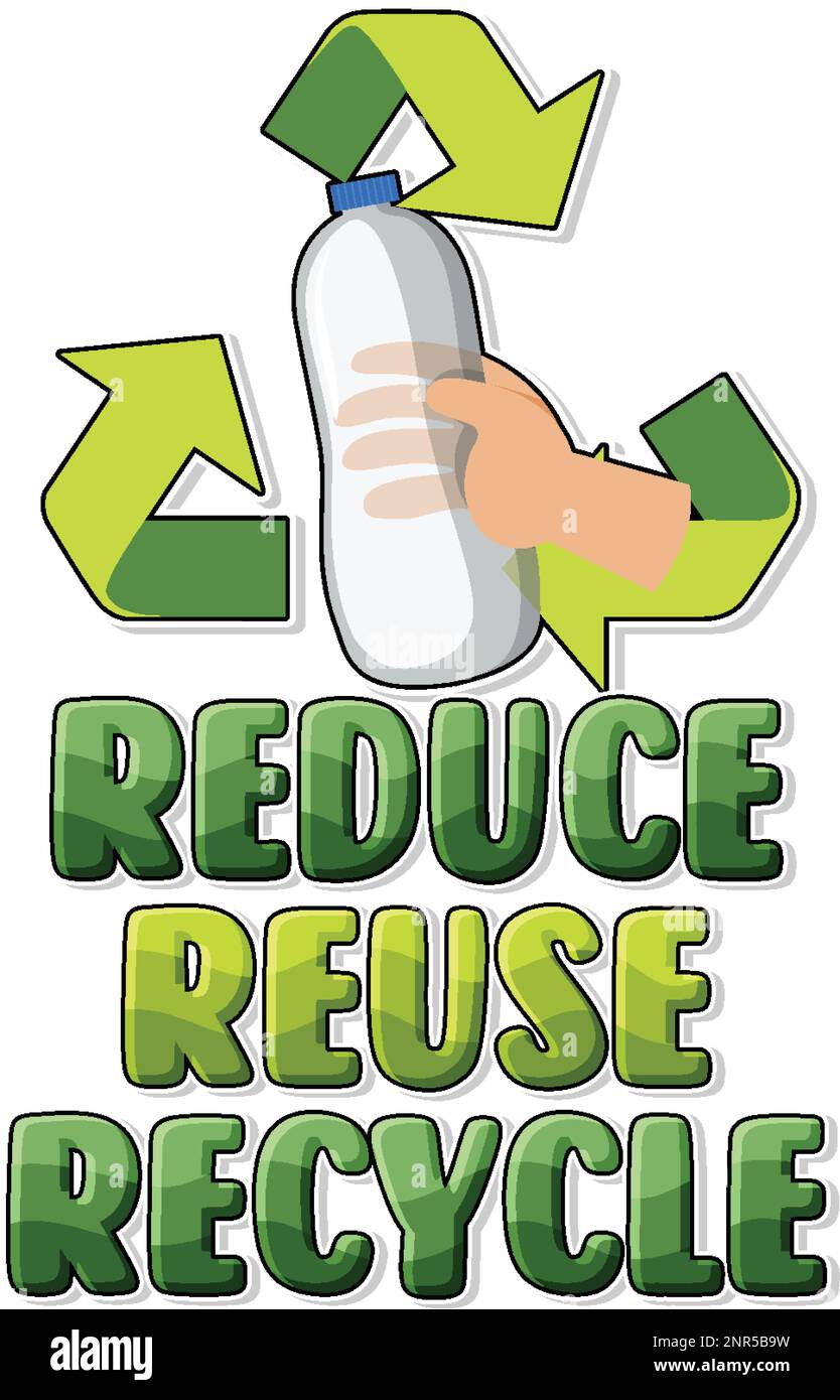 Reduce reuse recycle text logo banner illustration Stock Vector Image Reduce reuse recycle text logo banner illustration Stock Vector Image