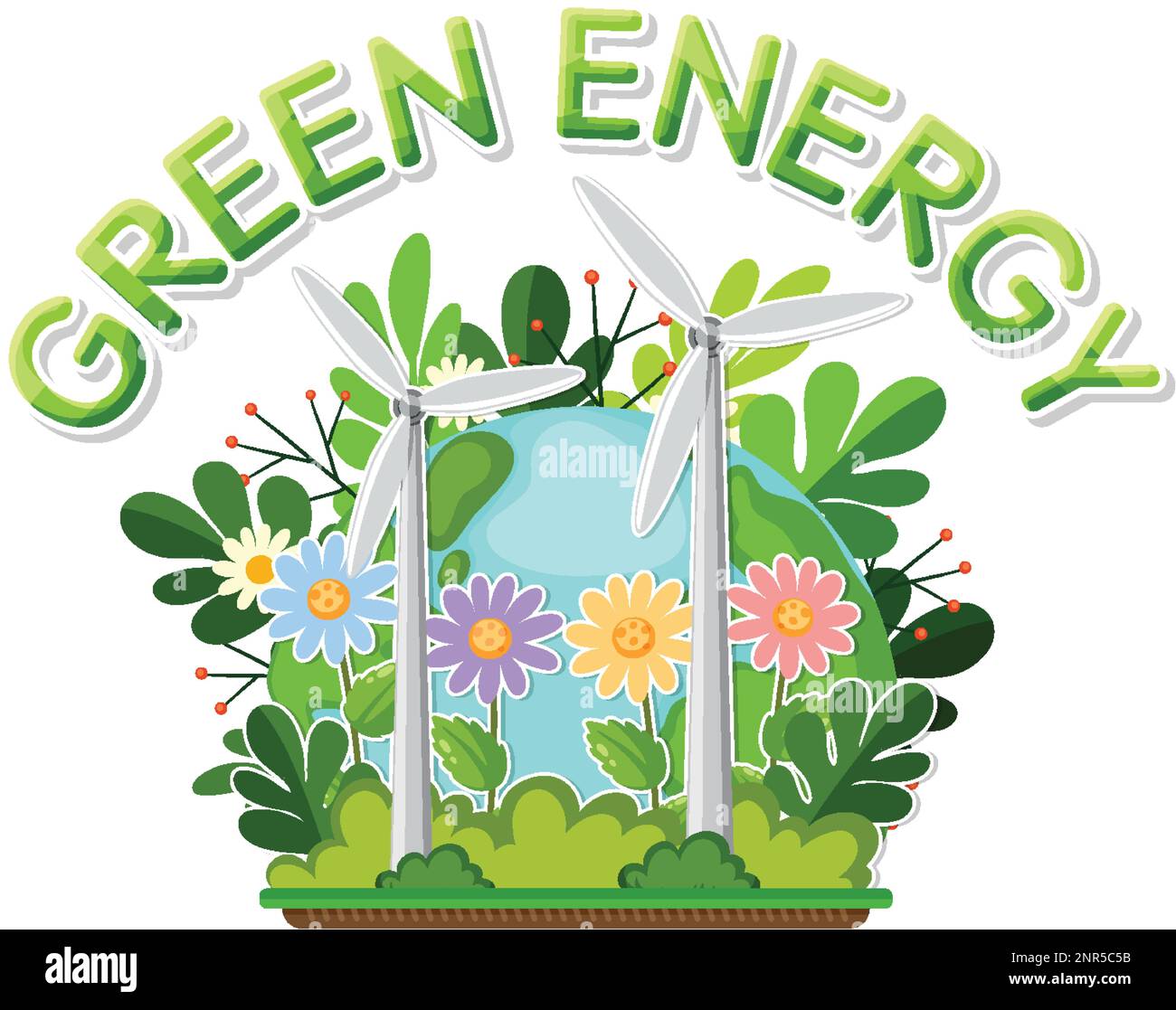 Alternative green energy vector concept illustration Stock Vector Image ...