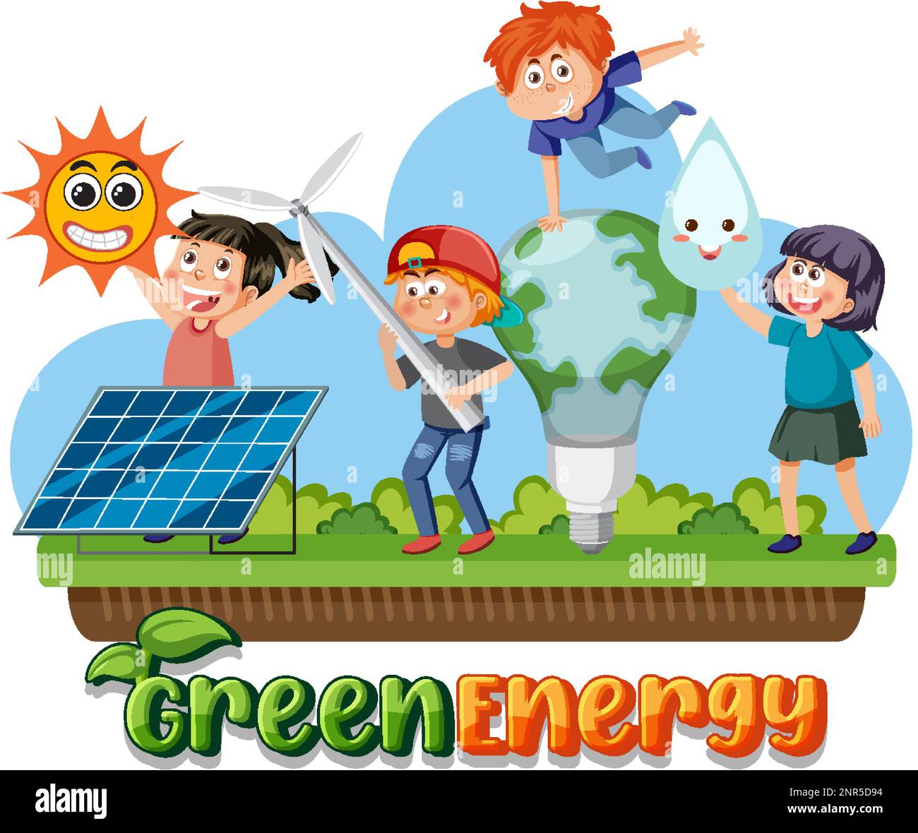 Alternative green energy vector concept illustration Stock Vector Image ...